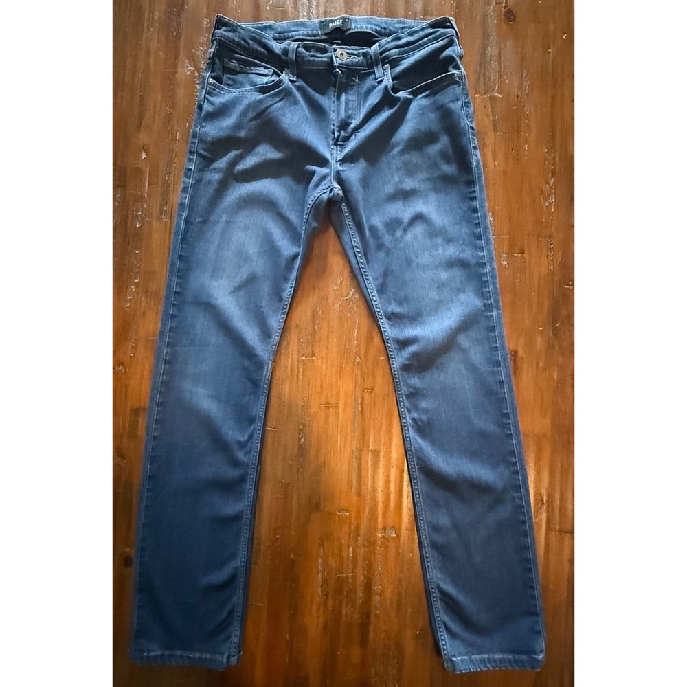 Paige Federal Slim Straight Jeans Men's 32x30 Inkwell Dark Wash Mid Rise Stretch